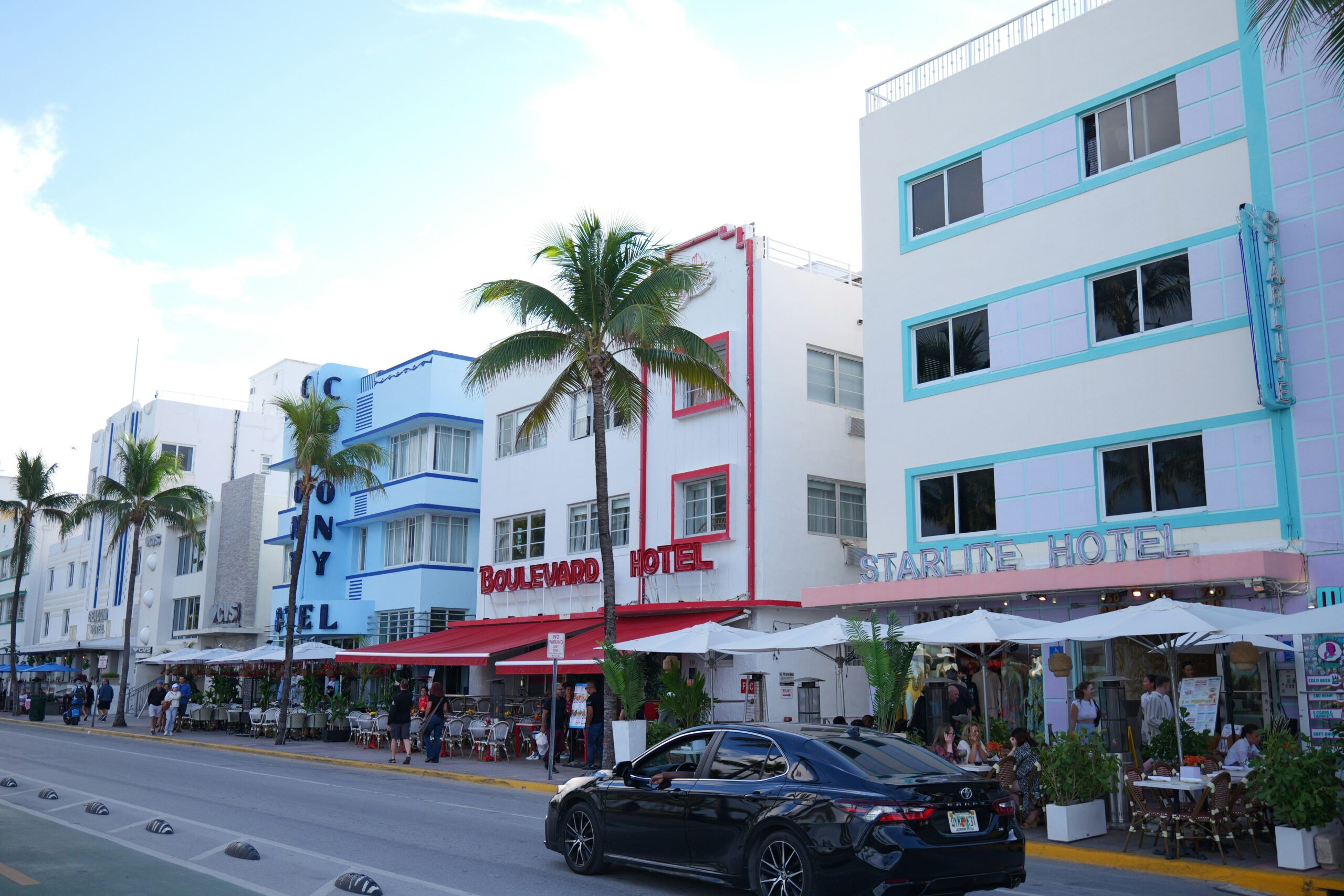 Buildings on Ocean Drive in Miami