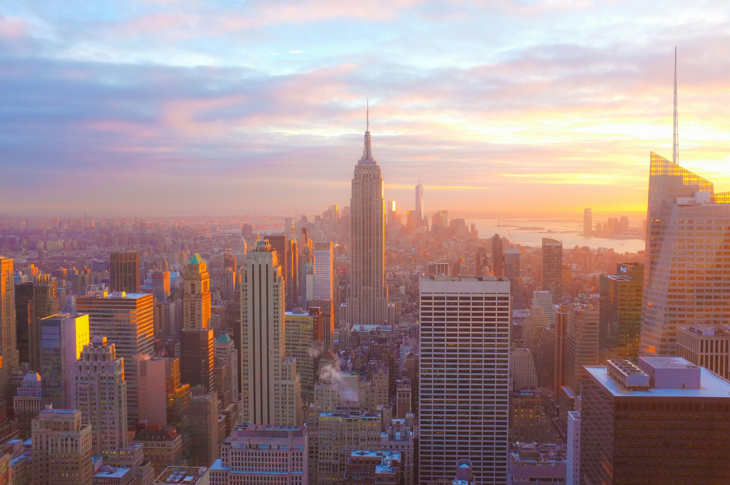 Photo of the New York City Skyline with the Empire State Building in the forefront.