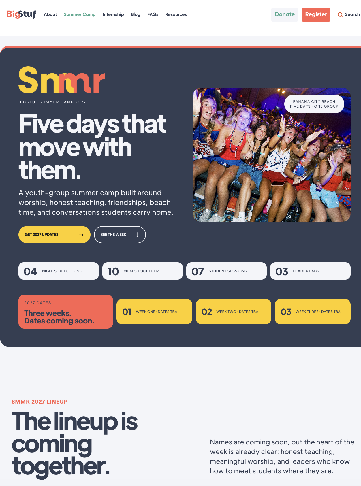 Extended view of the refreshed BigStuf SMMR page